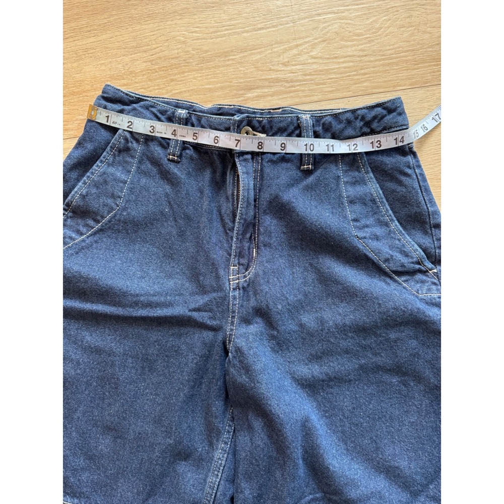 Vans Groundwork Long Denim Shorts Jorts Dark Wash Carpenter Skate Size 26 - Picture 8 of 10